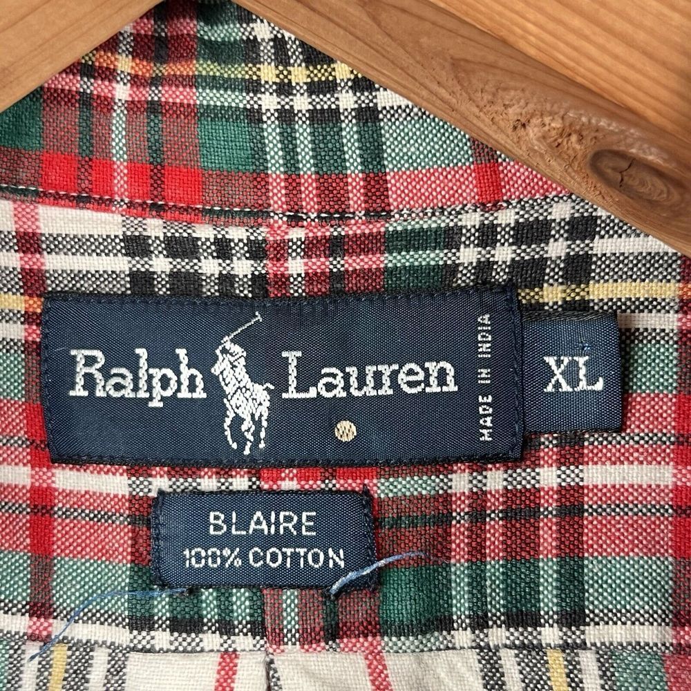 Ralph Lauren Blaire Button Down Shirt Men's XL Multicolor‎ Plaid Preppy Holiday - Picture 5 of 9